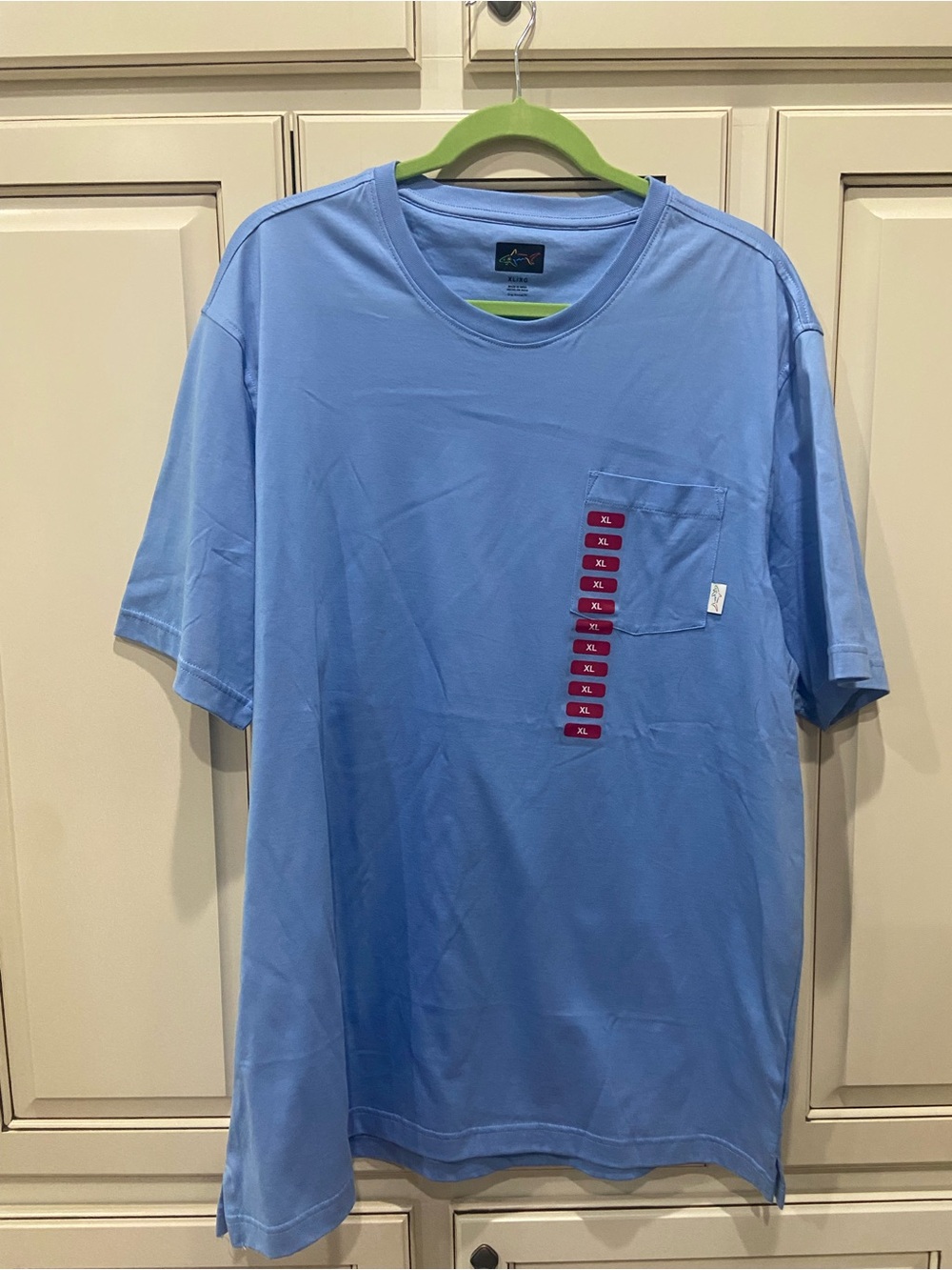 Men's GREG NORMAN Classic Crewneck T-Shirt - Light Blue NEW WITH TAGS